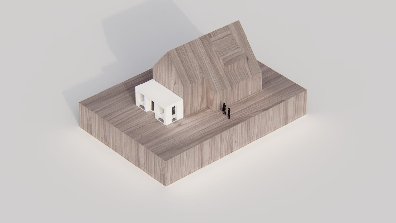 Massing model of the proposed extension