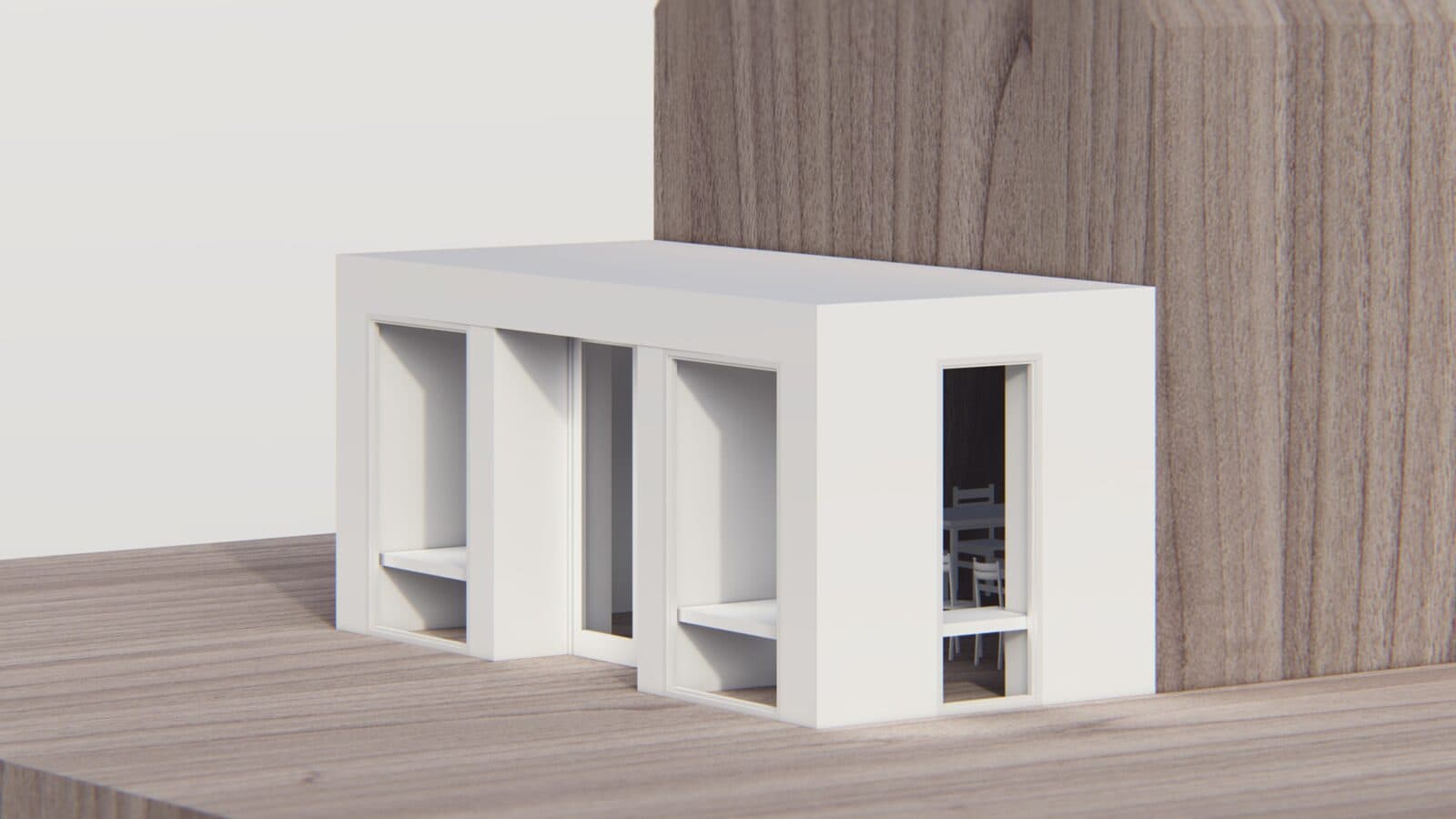 Second massing study of the proposal
